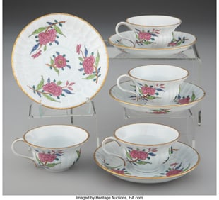 29031&colon; An Eight-Piece Herend Chinoiserie Porcelain Tea 