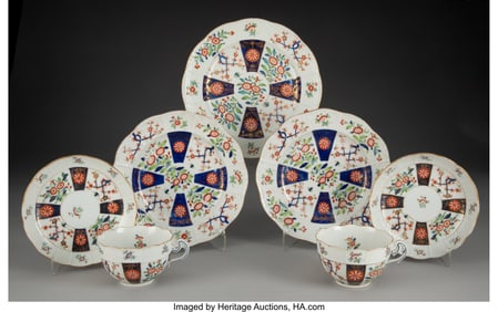 29010&colon; A Seven-Piece Herend Imari Pattern Porcelain Tea