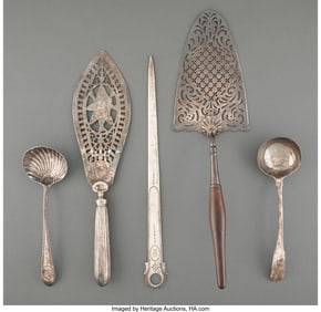 29061&colon; A Group of Five Irish Silver Table Articles&comma; Dub