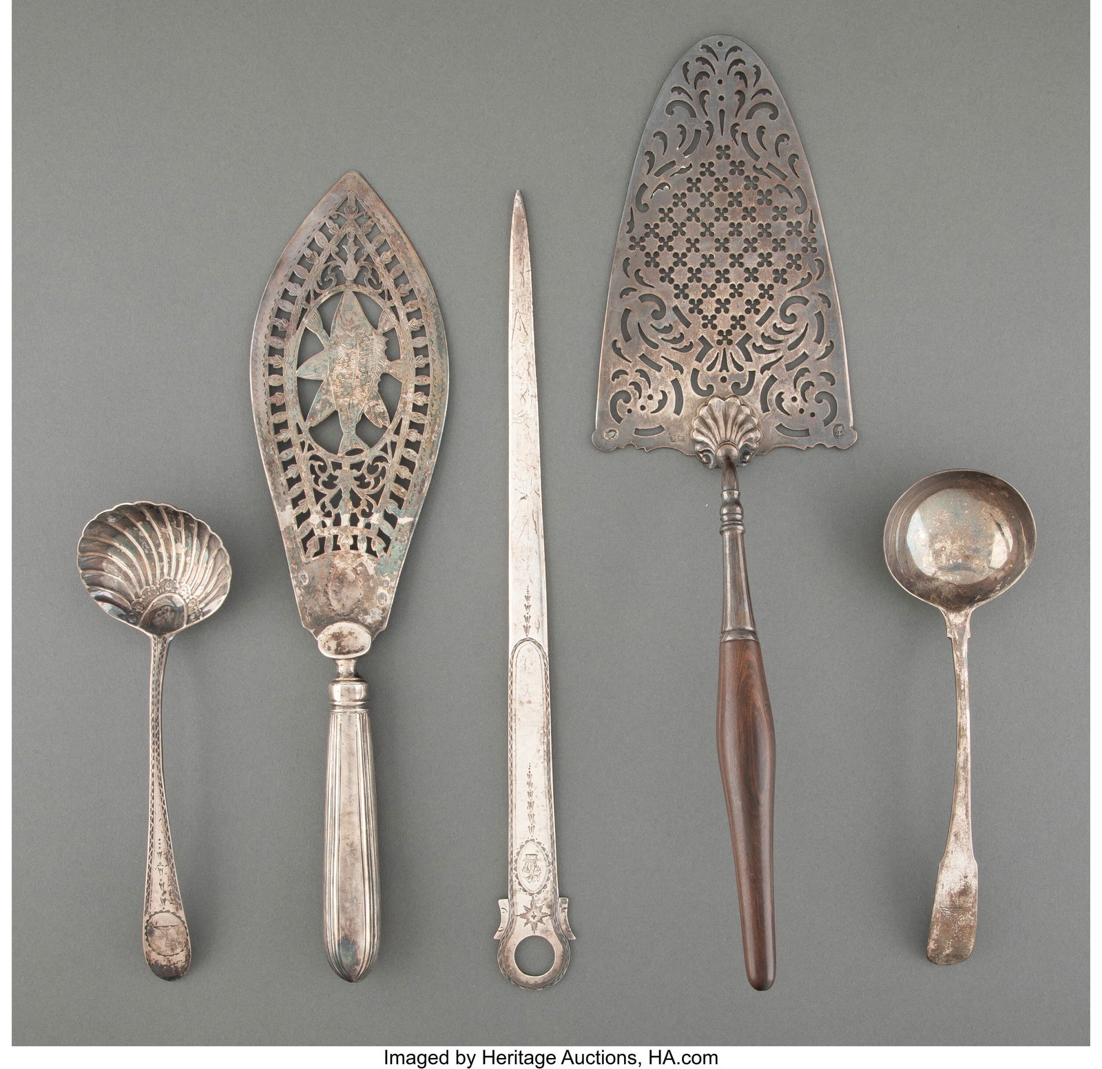 A Group of Five Irish Silver Table Articles, Dub (1 of 3)