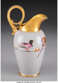 29097&colon; A Continental Partial Gilt Porcelain Pitcher&comma; ea