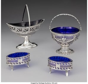 29068&colon; A Group of Continental Reticulated Silver Table 