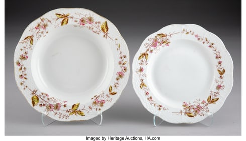 29099&colon; Two Herend Partial Gilt Porcelain Table Articles