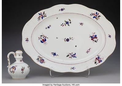 29100&colon; Two Herend Partial Gilt Porcelain Floral Table A