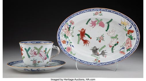 29071&colon; A Group of Three Herend Poisson Pattern Porcelai