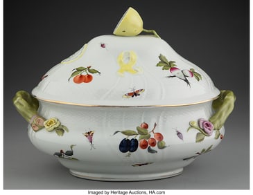29092&colon; A Herend Market Garden Pattern Partial Gilt Porc