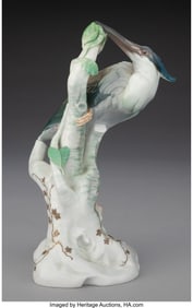 29094&colon; A KPM Porcelain Crested Bird&sol;Crane Figure&comma; early