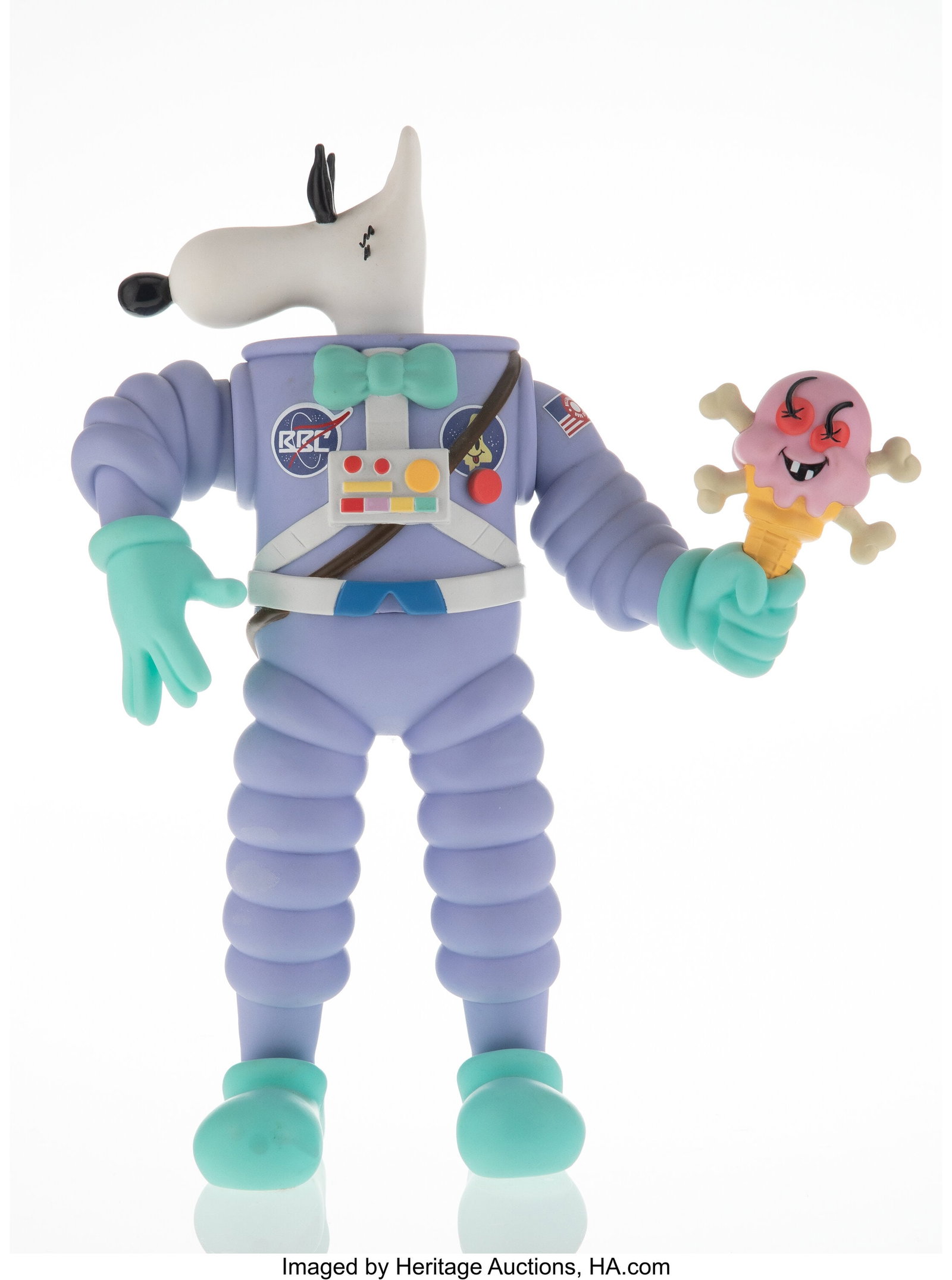 Steven Harrington X BBC ICECREAM Cosmic Cone, 20: Steven Harrington X BBC ICECREAM Cosmic Cone, 2019 Painted cast vinyl 12 x 7-1/2 inches (30.5 x 19.1 cm) Produced by Toy Qube, New York HID03101062020 © 20