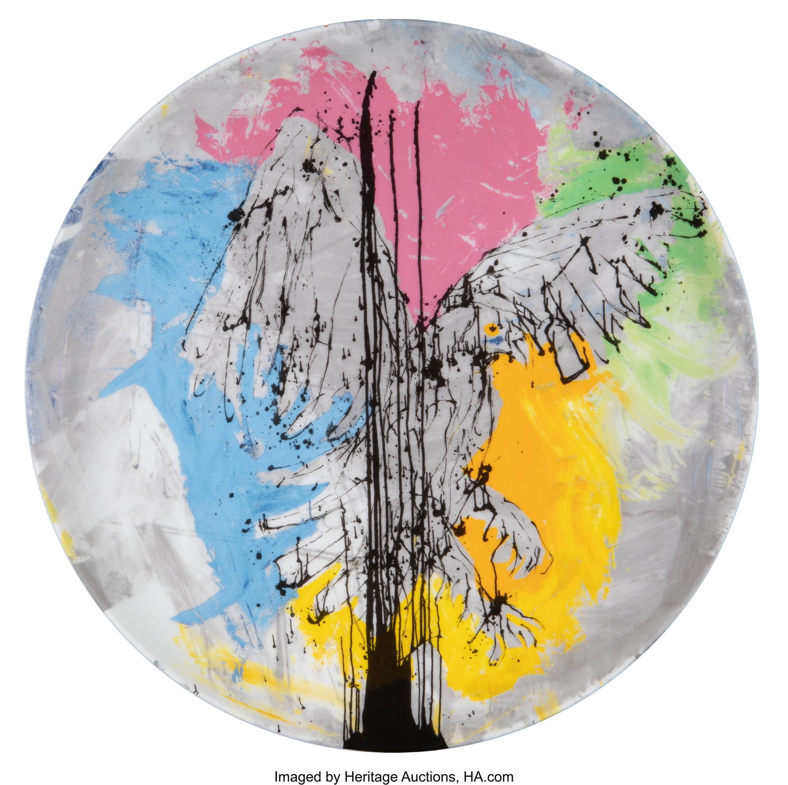 Georg Baselitz (b. 1938) Un Giorno Particolare,: Georg Baselitz (b. 1938) Un Giorno Particolare, 2022 Fine bone china 10-3/4 inches (27.3 cm) diameter Edition of 250 Stamped on the reverse Published by Coa