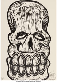 43263&colon; Sweet Toof &lpar;20th Century&rpar; Mr&period; Bones Linocut prin