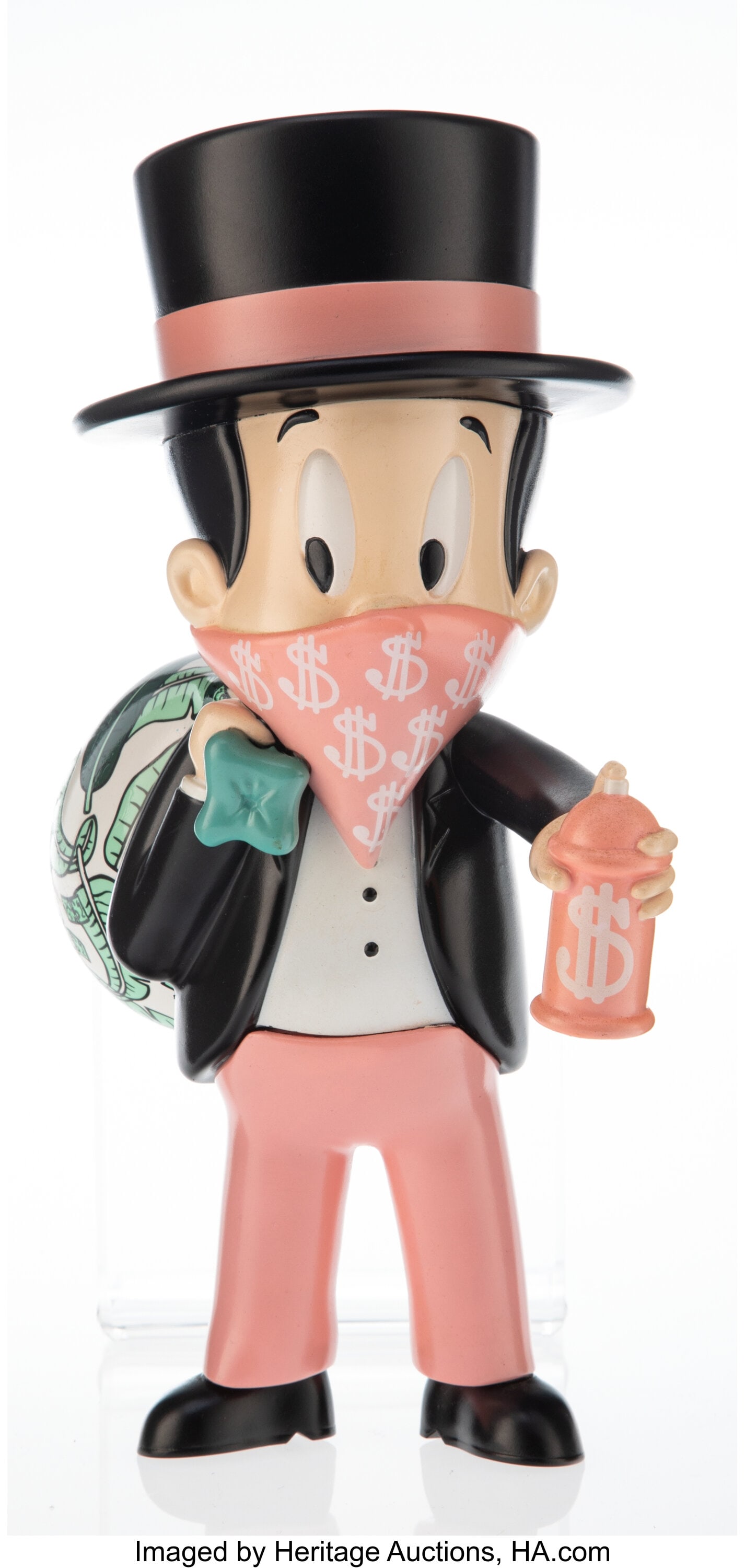 Alec Monopoly (b. 1986) BH Monopi, 2018 Painted: Alec Monopoly (b. 1986) BH Monopi, 2018 Painted cast vinyl 10-3/4 x 4 inches (27.3 x 10.2 cm) Signed in ink on the reverse Produced by APPortfolio&co