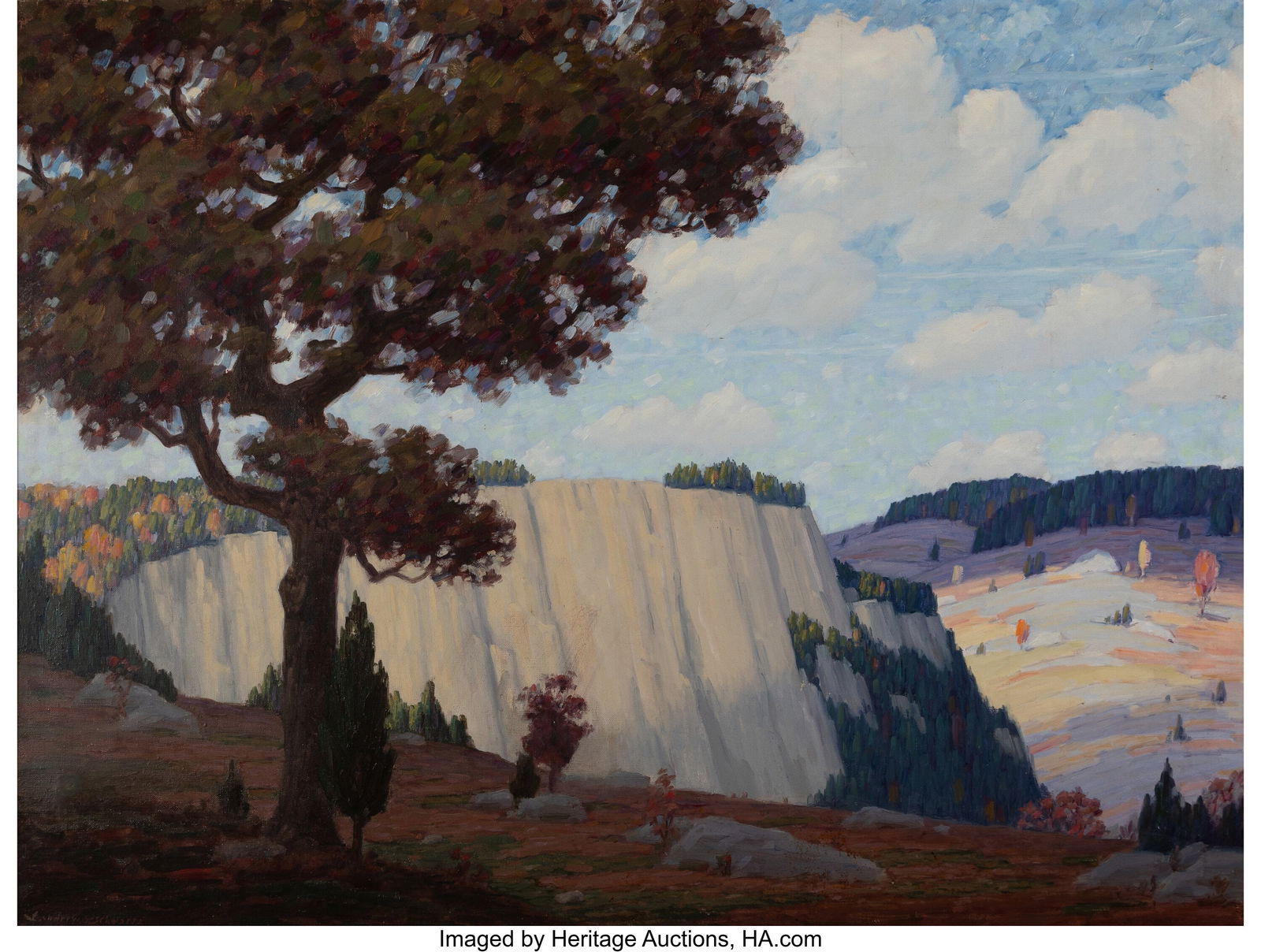 Andrew Thomas Schwartz (American, 1867-1942) Loo: Andrew Thomas Schwartz (American, 1867-1942) Lookout Oil on canvas 30 x 40 inches (76.2 x 101.6 cm) Signed lower left: Andrew Schwartz HID03101062020 &cop