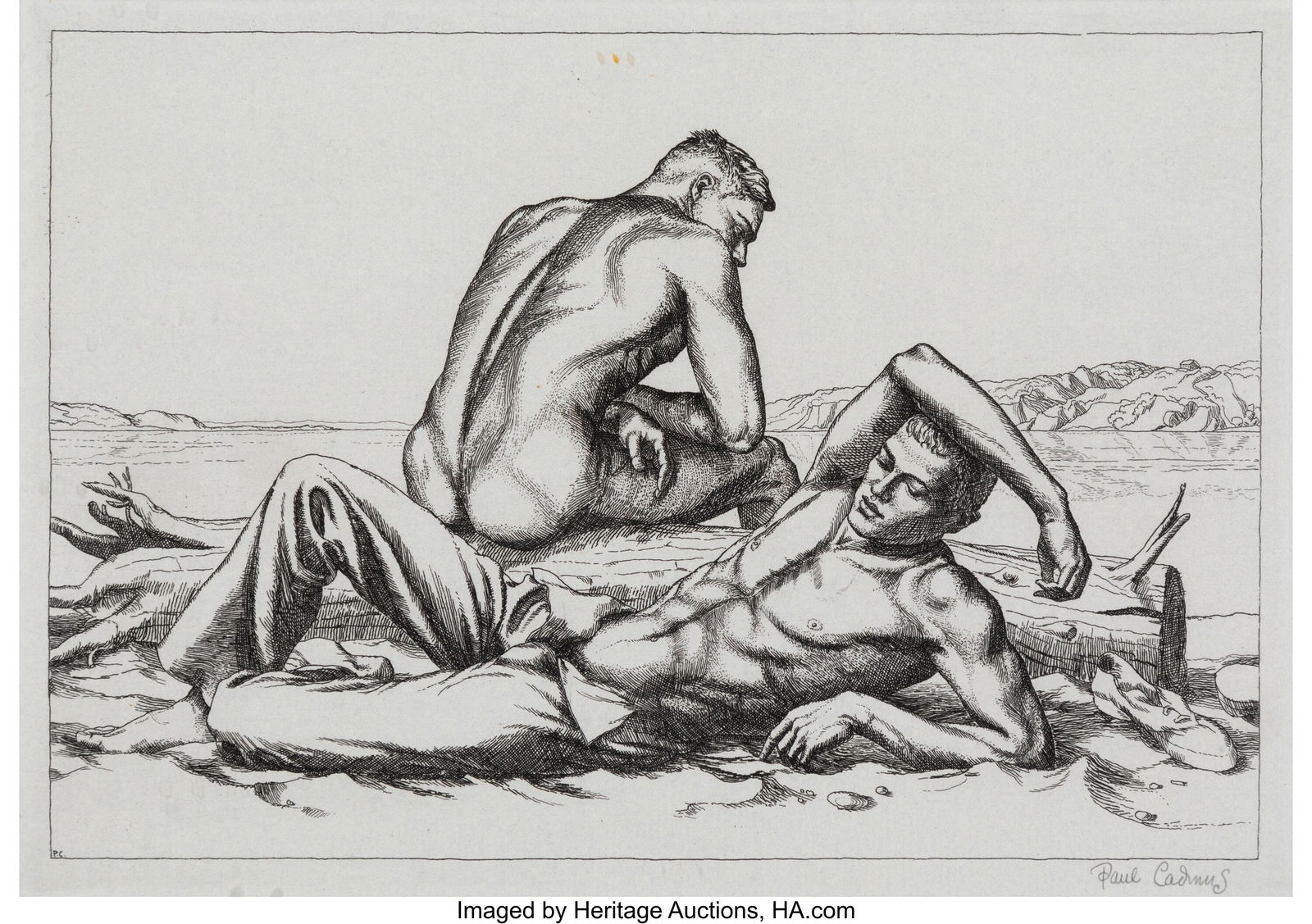 Paul Cadmus (American, 1904-1999) Two Boys on a (1 of 3)