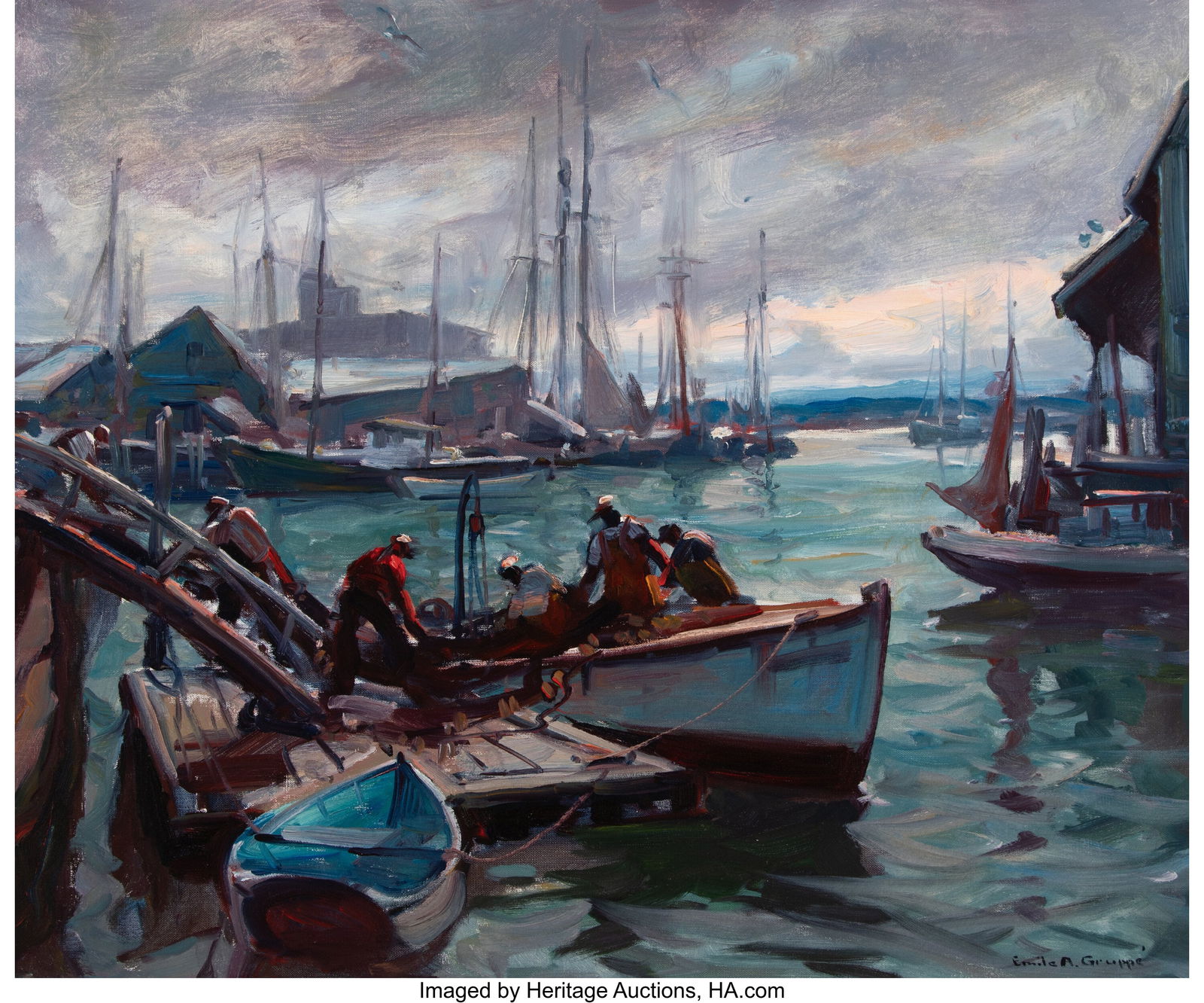 Emile Albert Gruppe (American, 1896-1978) Squall (1 of 3)