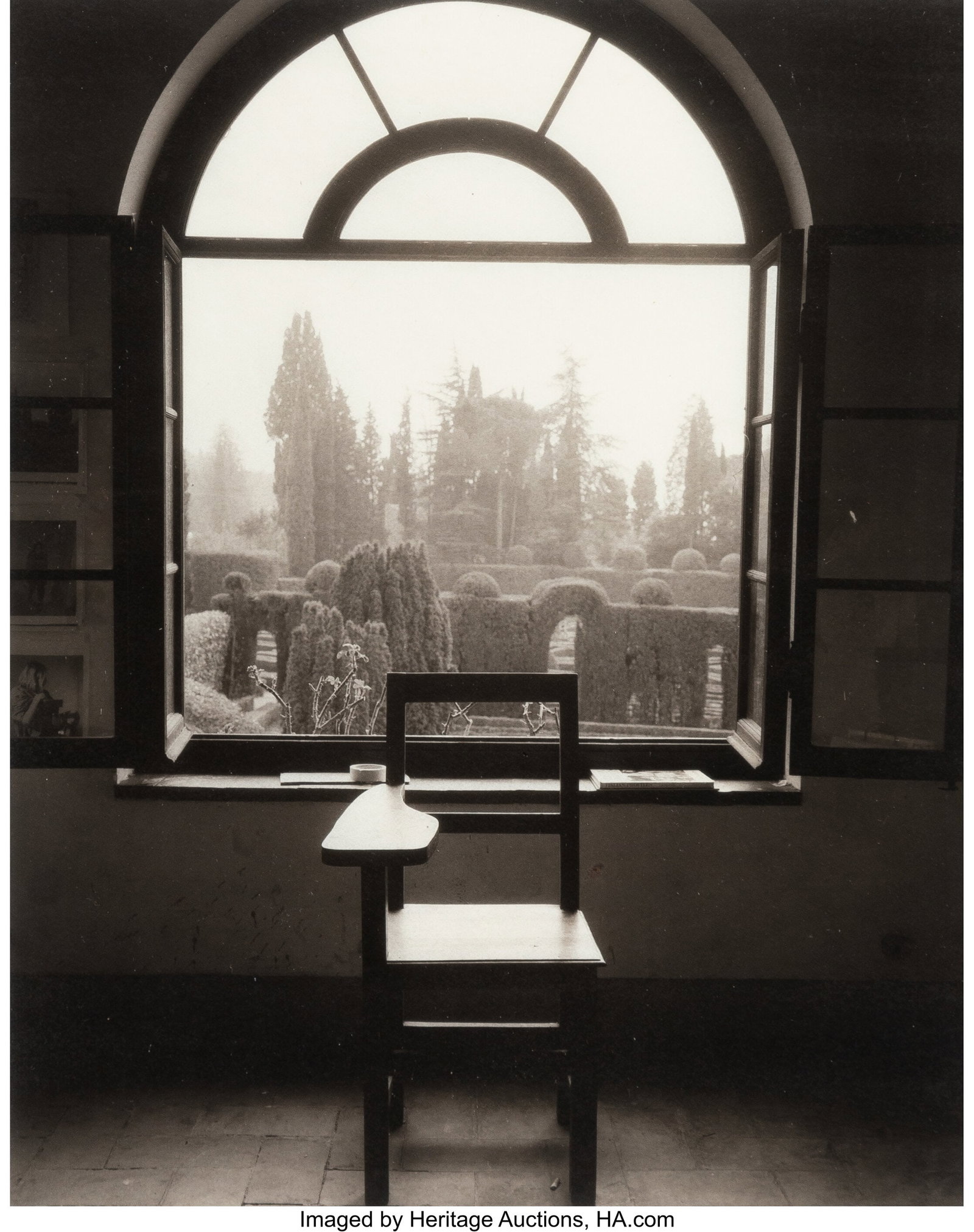 Regina DeLuise (American, b. 1959) Tree; Studio: Regina DeLuise (American, b. 1959) Tree; Studio Chair Florence; Bowl (3 works), 1980s Platinum palladium prints on tissue 9-1/2 x 7-1/4 inches