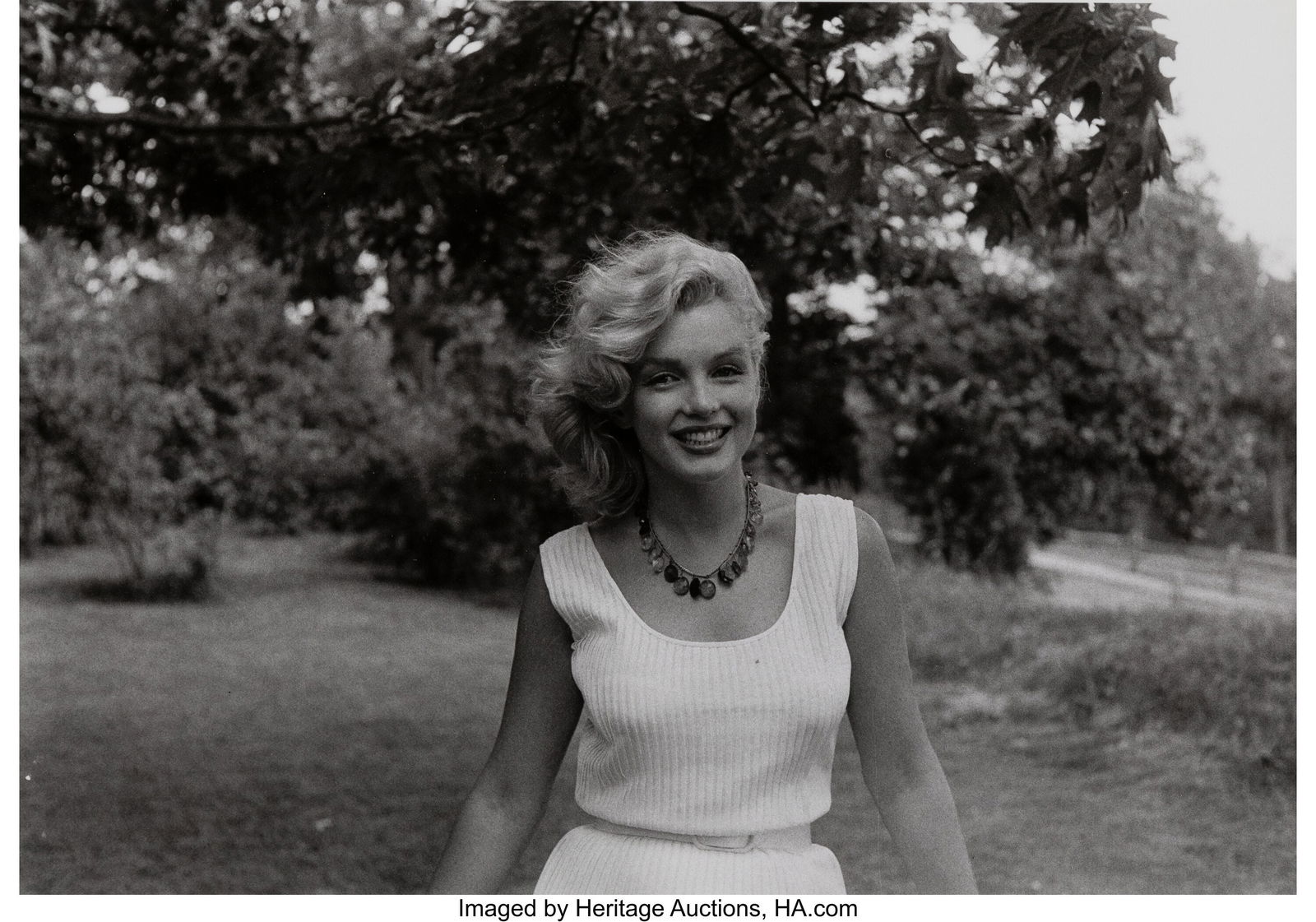 Sam Shaw (American, 1912-1999) Marilyn Monroe, R: Sam Shaw (American, 1912-1999) Marilyn Monroe, Roxbury, Connecticut, 1954 Gelatin silver print, printed later 9-3/4 x 13-3/8 inches (24.8 x