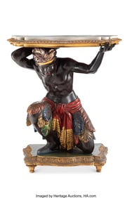 61010: An Italian Baroque-Style Carved Gilt Wood Figura