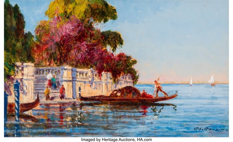 61109: Charles Cousin (French, 1904-1972) French Garden