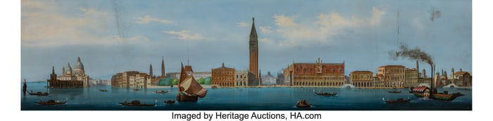 61111: Italian School (19th Century) Panoramic view of