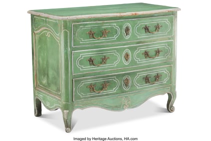 61018: An Italian Rococo Painted Commode, late 18th cen