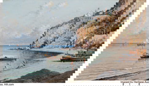 61121: Giuseppe Carelli (Italian, 1858-1921) Figures on