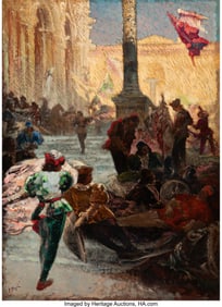 61027: Ferruccio Pagni (Italian, 1866-1935) Scena del P