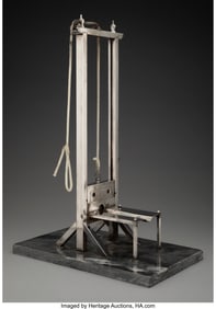 61236: A Silver-Plated Guillotine-Form Cigar Cutter, la