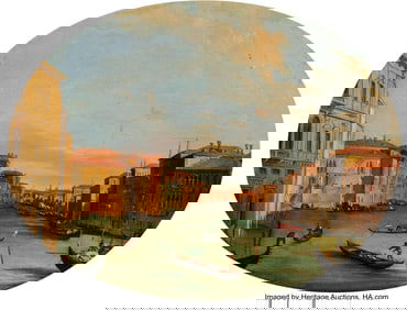 61127: Italian School (19th Century) The Grand Canal; t