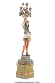 61138: An Italian Renaissance-Style Gilt and Painted Fi