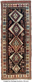 61144: A Kurd Kazak Rug, circa 1910 139 x 55 inches (35