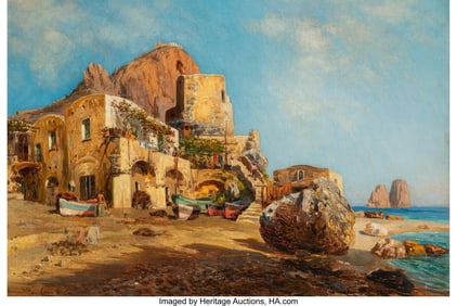 61153: Bernardo Hay (British, 1864-1931) Seaside houses