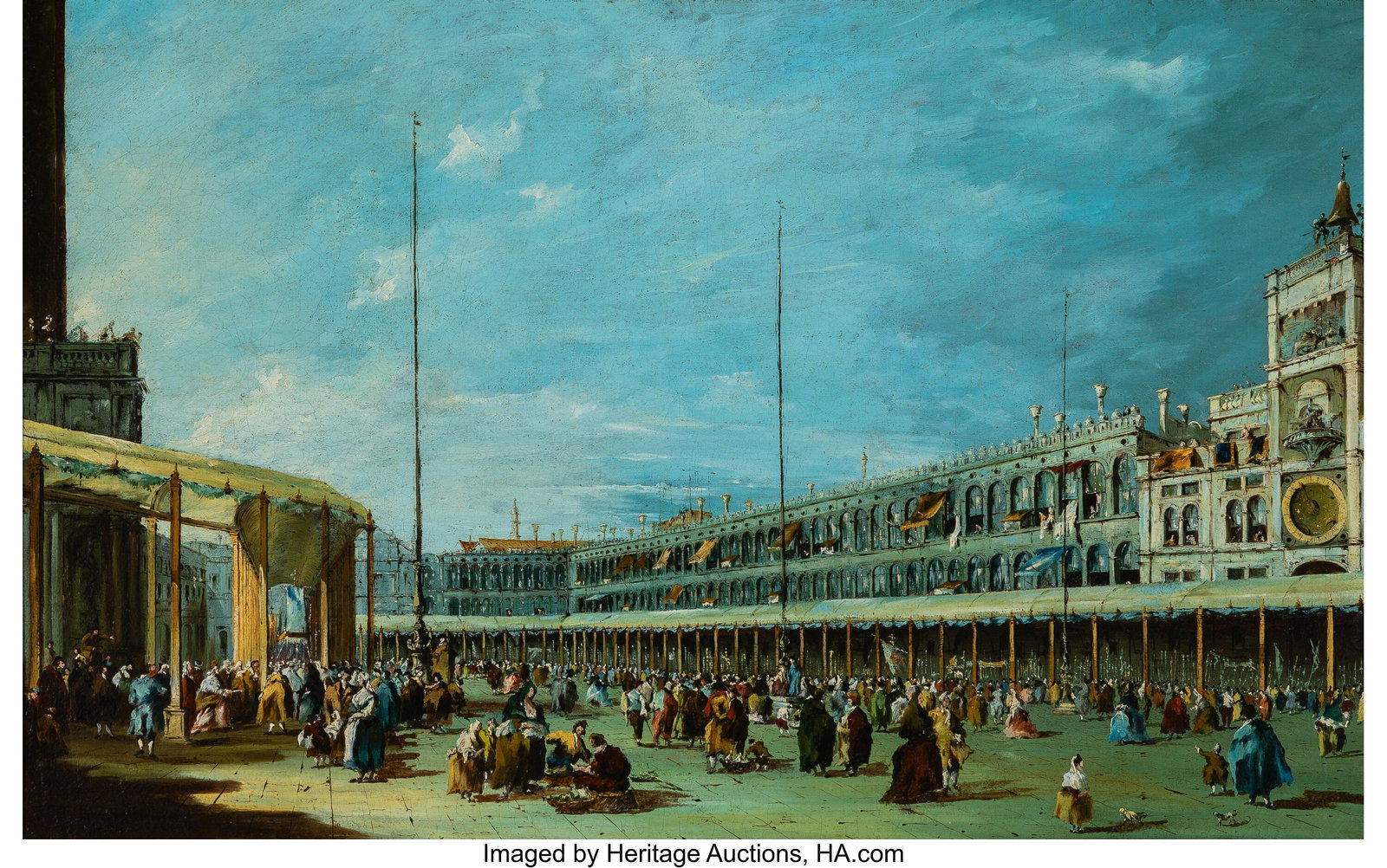 Manner of Antonio Canaletto (Italian, 1697-1768): Manner of Antonio Canaletto (Italian, 1697-1768) Piazza San Marco, Venice Oil on canvas 23-1/2 x 36-3/4 inches (59.7 x 93.3 cm) PROVENANCE: 