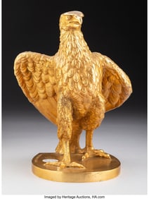 61158: French School (19th Century) Eagle Gilt bronze 8