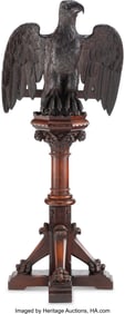 61159: An American Carved Walnut Lectern, late 19th cen