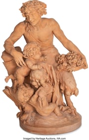 61253: A French Terracotta Figural Group After a Model