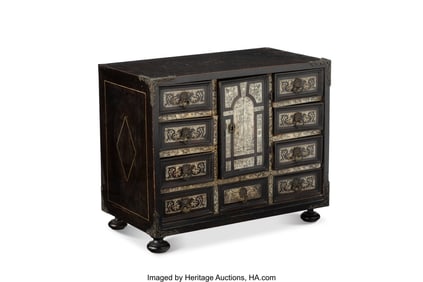 61046: An Italian Bone-Inlaid Ebony Cabinet, 17th centu