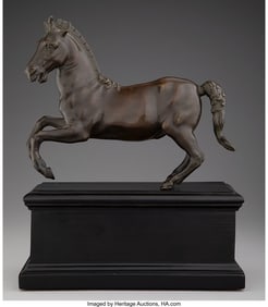 61049: Continental School (17th century) A Rearing Hors