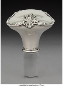 61260: A Gorham Mfg. Co. Silver and Glass Bottle Stoppe