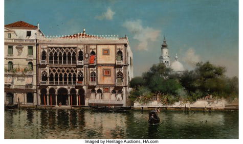 61054: Warren Sheppard (American, 1858-1937) Venetian p