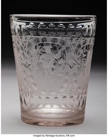 61188: A Continental Engraved Free-Blown Glass Beaker,