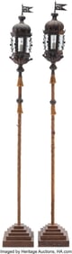 61080: A Pair of Venetian Renaissance Gondola Pole Lant