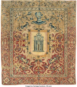 61089: A Spanish Colonial Armorial Tapestry with the Ar