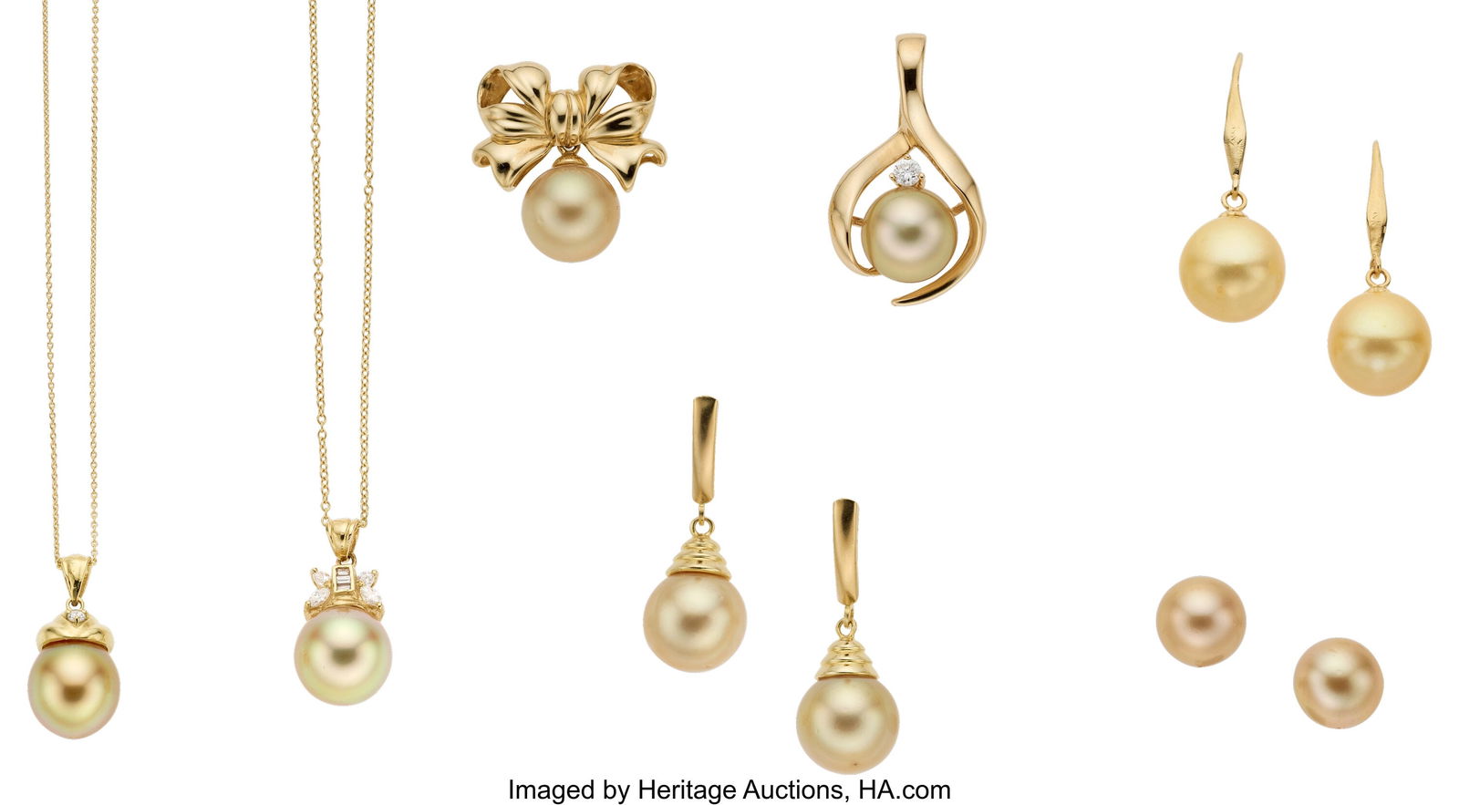 Golden South Sea Cultured Pearl, Diamond, Gold J (1 of 1)