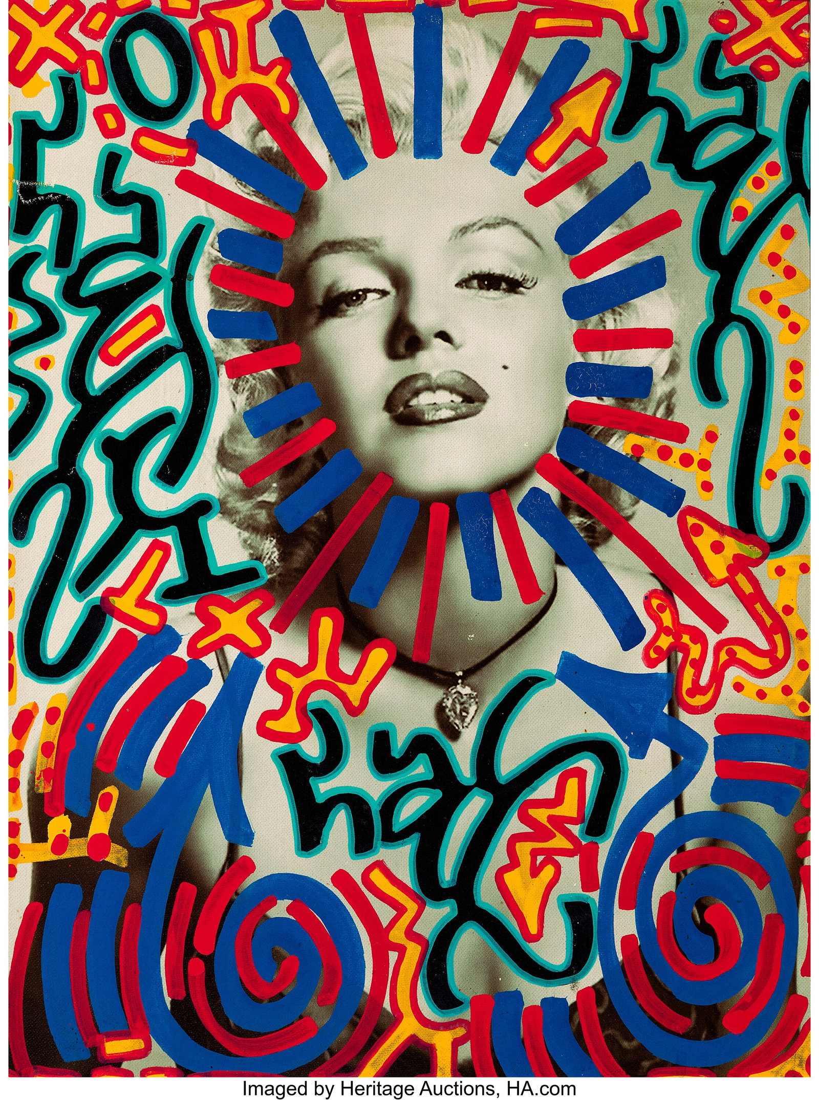 LA II (b. 1967) Marilyn Love Acrylic on recycled (1 of 2)