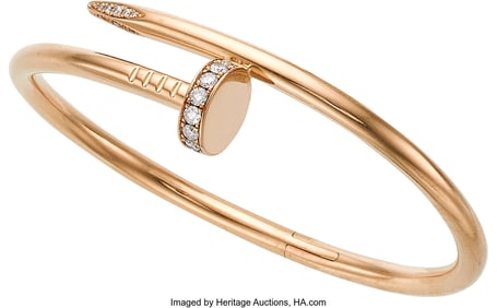 55005: Cartier Diamond, Rose Gold Bracelet  Stones: Ful