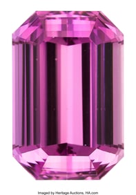 55172: 121.25 ct Kunzite  Shape: Octagonal step cut Mea
