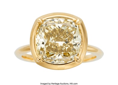 55094: Fancy Brownish Yellow Diamond, Gold Ring  Stone: