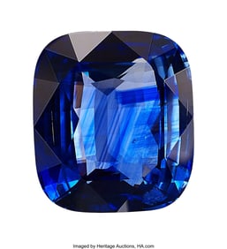 55180: 6.57 ct Ceylon Sapphire  Shape: Cushion Measurem