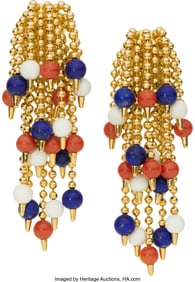 55263: Aletto Bros. Coral, Lapis Lazuli, Enamel, Gold E