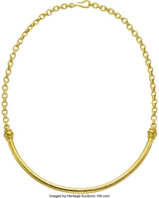 55029: Elizabeth Locke Gold Necklace  Metal: 18k gold M